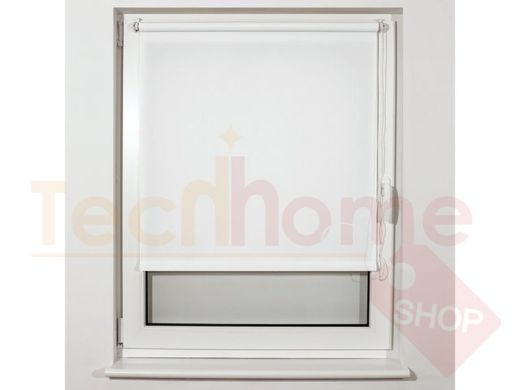 Штора рулонная BRABIX 60х175 см, текстура - лён, защита 55-85%, 200 г/м2, белый S-5