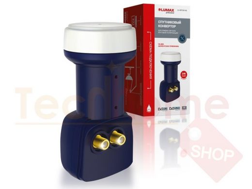 Конвертор LU-40TCIR HD (/M) 0,1дБ, TWIN, 11,7-12,75ГГц, круговая поляризация, с облучателем, 2 вых.