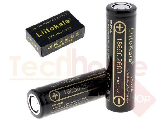 Аккумулятор LiitoKala 18650 (2600mA, 3,7В) (УПАКОВКА 2ШТ)