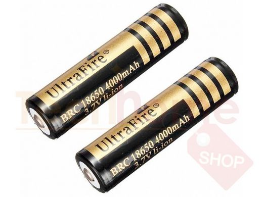 Аккумулятор UltraFire 18650 (4000mA, 3,7В) (УПАКОВКА 2ШТ) цена за 1шт