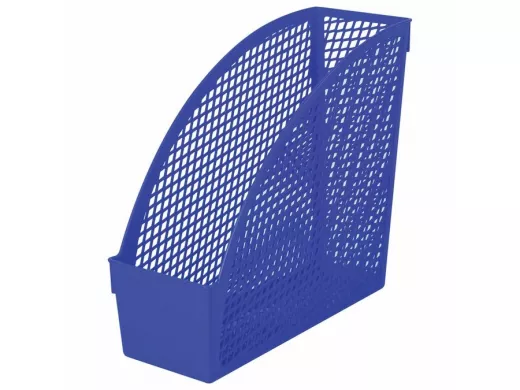 Лоток вертикальный для бумаг "BR-107971" "Profit", 270х100х250 мм, сетчатый, полипропилен, синий