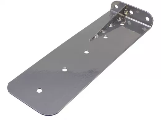 "ПАПРИКА-250-L2-SL" кронштейн УСИЛЕННЫЙ под хром для скрытого крепления полок, 80х250х2мм,9отв.6,5мм