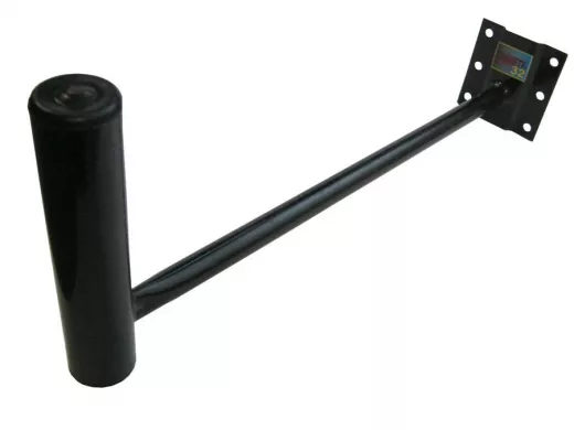 Кронштейн антенный к стене "ДИАМЕТР-32-11432" прочная сталь, цвет черный, вылет 35 см, диаметр 32 мм