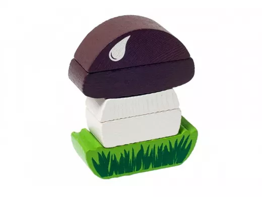 Пирамидка безосевая "Грибок"  игрушки из дерева