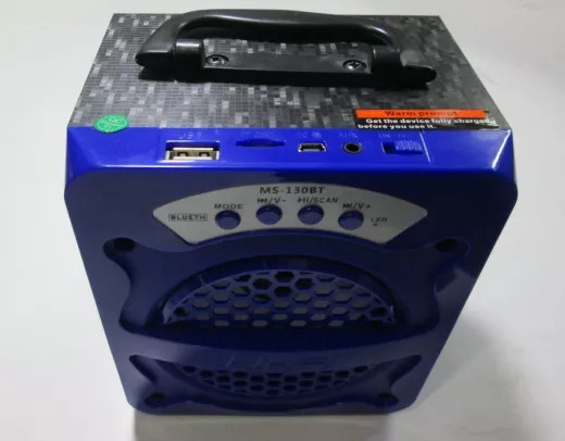 Колонка Bluetooth  MS-130 ВТ портативная, активная  (FM-тюнер, USB, microSD, Bluetooth)