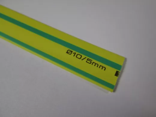 Термоусадка  TDM ТУТнг 10/5 желто-зеленая SQ0518-0217