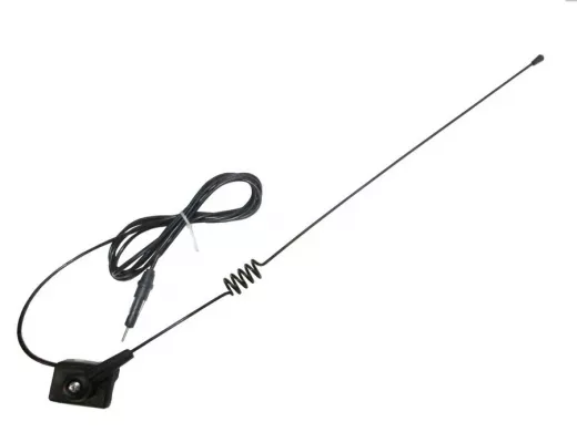 "FIX-110P" BLACK автомобильная  желобковая антенна для автомагнитолы, диапазон FM,УКВ,чёрная пружина