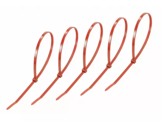 400х5мм кабельный хомут (стяжка нейлонoвая) nylon красная (25 шт) REXANT