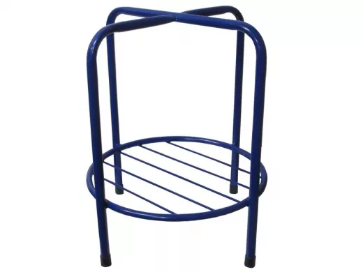 Каркас для табурета с полочкой и подставкой "TABURETTO-15108" СИНИЙ с колпачками, 16мм