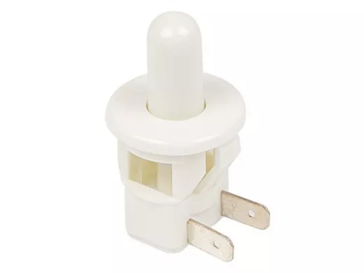 Выключатель-кнопка 250V 2.5А (2с) ON-(OFF)  Б/Фикс  белый (мебельная)  REXANT