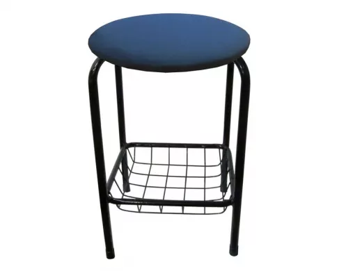 Табурет с подставкой для ног и корзинкой для вещей 