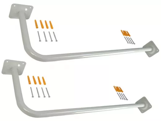 Сушилка для белья под веревки, 2 кронштейна, длина 100см, вылет 30см 