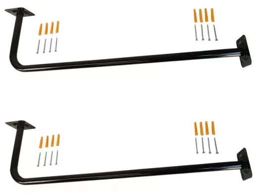 Сушилка для белья под веревки, 2 кронштейна, длина 100см, вылет 30см 