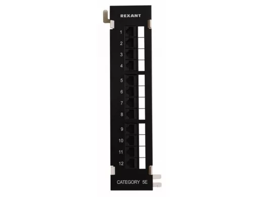Патч-панель настенная, 12 портов RJ-45, категория 5е  REXANT