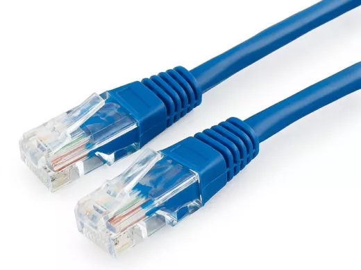 Патч-корд Cablexpert PP10-0.5M/B кат.5e, 0.5м, медный UTP литой, многожильный (синий) PP10-0.5M/B