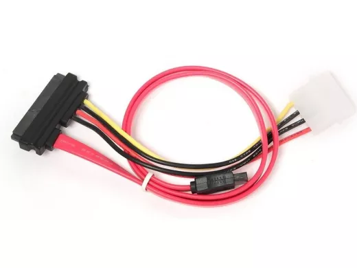 Кабель Combo SATA Cablexpert CC-SATA-C1, molex+SATA/SATA, 15pin+7pin, (длина инт - 35см, питание - 1