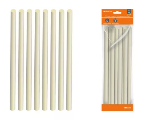 Клеевые стержни, диаметр 11,3мм, длина 300мм, 8 шт, "Алмаз" TDM цена за 1 упаковку
