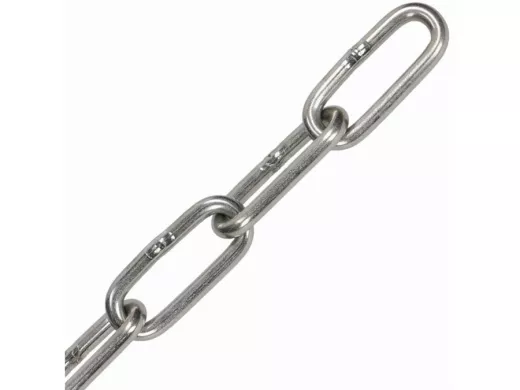 Цепь длиннозвенная, сварная, цинк DIN 763 8 мм (30 метров) цена за 1 метр