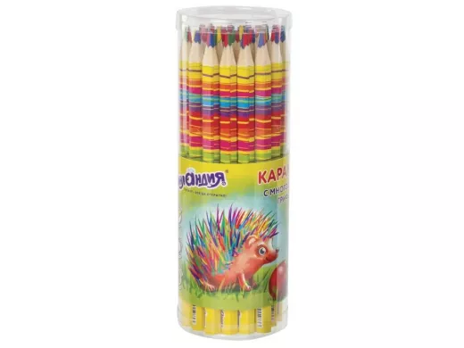 Карандаш с многоцветным грифелем "BR-75545" MAGIC, утолщенный, заточенный,  цена за 1 шт
