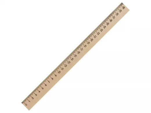 Линейка деревянная 30 см, "BR-75812"