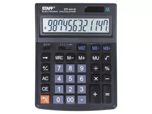 Калькулятор настольный "BR-77408" STF-444-12 (199x153мм), 12 разрядов, двойное питание