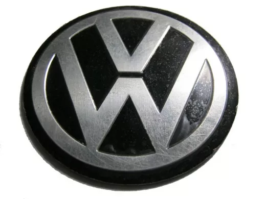 Эмблемма круглая "алюминий" знак Volkswagen 6,8x6,8 см   01378