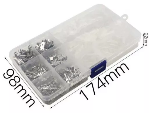 Набор клемм плоских мама+папа 2.8мм, 4.7мм, 6.3мм по 30 компл.