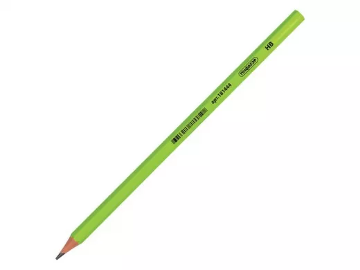 Карандаш чернографитный "BR-90064" , 1 шт., НВ, пластиковый, корпус салатовый, без резинки