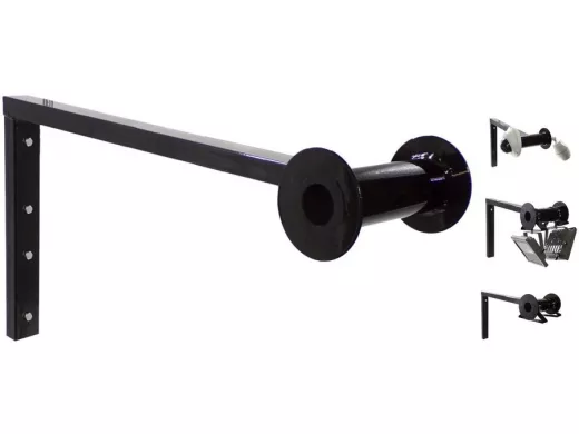 Кронштейн "HIWOLL-VILET- 800B" бокс для 2-х видеокамер и прожекторов на стену, вылет 0,8метра,чёрный